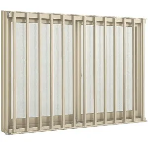 セレクトサッシPG 引違い 2枚建て 縦面格子付き Low-E複層ガラス / アルミスペーサー仕様 07409 W：780mm × H：970mm LIXIL リクシル TOSTEM トステム