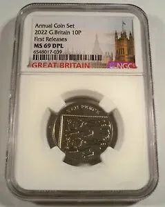 2022 イギリス NGC MS 69 DPL 10 ペンス 10P ディープ プルーフ ライク