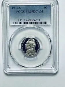 1978-S ジェファーソンニッケル PCGS PR69DCAM