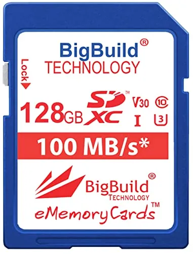 BigBuild Technology 128GB U3 SDXCメモリーカード Leica D-Lux 8 M11/M11-P Q3/Q3 43 SL3カメラ用