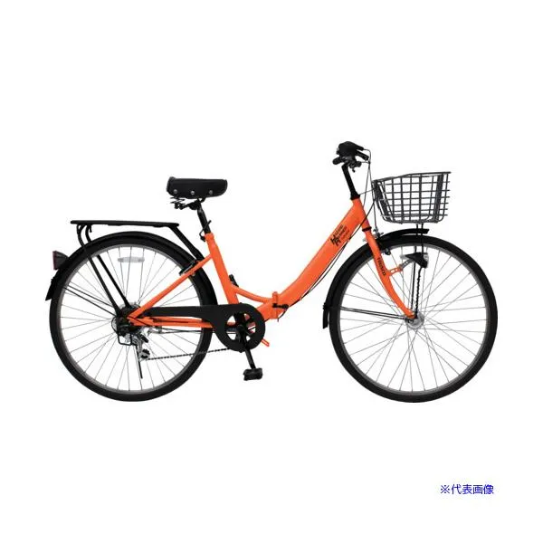 ■TRUSCO 災害時用ノーパンク自転車 ハザードランナー シティタイプ 26インチ THRC5526(6285133)