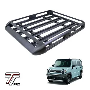 P10倍 エントリー 【TT PRO正規品】 汎用 組立式 アルミ ルーフラック カーゴラック カーゴバスケット 耐荷重200kg 440LB ブラック スズキ ハスラータフワイルド MR52S MR92S