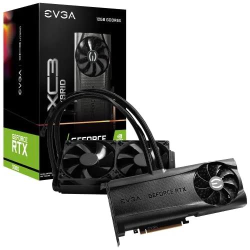 EVGA GeForce RTX 3080 12GB XC3 ウルトラハイブリッドゲーミング、12G-P5-4868-KL、12GB GDDR6X、ARGB LED、メタルバックプレート、LHR。