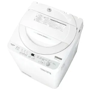 【4/25エントリー当店最大P5倍】SHARP シャープ 洗濯機 全自動洗濯機 ES-GE6J-S 洗濯・脱水容量6kg ステンレス穴なし槽 高濃度洗浄液 ドルフィンパル シルバー系【北海道・沖縄・離島配送不可】