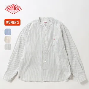【正規取扱店】 ダントン バンドカラーシャツ DANTON COTTON POPLIN BAND COLLAR SHIRT ウィメンズ レディース #DT-B0341 RPL 長袖 ロングスリーブ カジュアルシャツ トップス おしゃれ キャンプ アウトドア