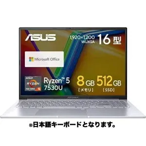 【リファビッシュ】ASUS Vivobook 16X OLED M3604YA M3604YA-MB105WS ノートパソコン AMD Ryzen 7 メモリ16GB SSD512GB16インチ Windows11 WPS Office【安心保証90日】ノートPC本体 エイスース テレワーク 在宅勤務