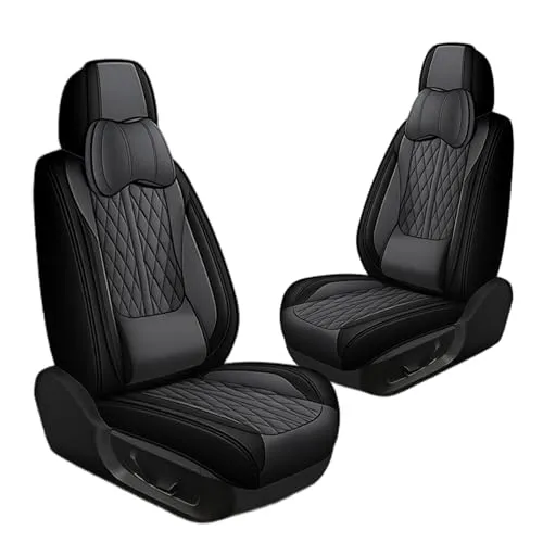 シートカバー と互換性のある スズキ クロスビー MN71S型 X BEE 2017年12月~ 対応 車 シートカバー PVC素材 車 シート保護 側面全方位保護 ズレ防止設計 四季通用 運転席 助手席対応 内装パーツ(黒灰,枕付き)