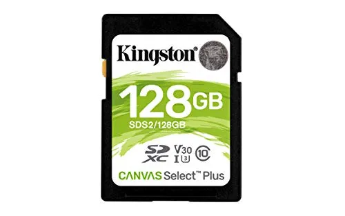 Kingston 128GB SDHC Canvas Select Plus 100MB/s Read Class 10 UHS-I U1 V10 Memory Card with Frustration Free Packaging (SDS2/128G