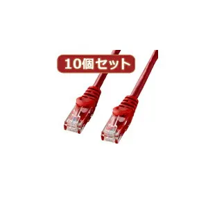 10個セットサンワサプライ カテゴリ6UTPLANケーブル 3m レッド LA-Y6-03RX10