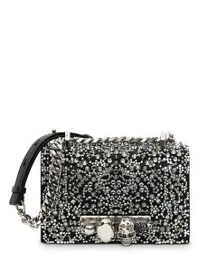 アレキサンダー・マックイーン レディース バッグ ハンドバッグ ミニ Alexander McQUEEN Mini Jeweled Satchel Black ブラック