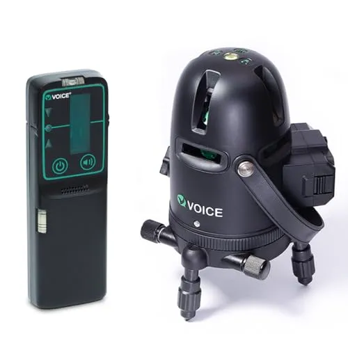 VOICE レーザー墨出し器 フルライン グリーンレーザー Model-G8 受光器セット レーザー フルライン照射モデル アプリからの遠隔操作 タッチスイッチ