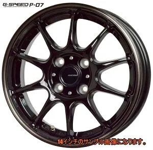 HOT STUFF ホットスタッフ G.SPEED ジー・スピード P-07 アルミホイール 4本セット 15インチ 4.5J PCD100 4穴 INSET+45 ブラック＆ブロンズクリア P07-05 軽自動車