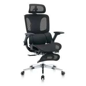 【10％OFFクーポン】オフィスチェア メッシュ デスクチェア リクライニング 椅子 ハイバック チェア アームレスト肘置き ランバーサポート キャスター ロッキング 人間工学 SLCH-13MBK (高耐久