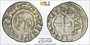 1150-1250 フランス デニール。 PCGS VF25。ヴィエンヌ ポップ 1/4+