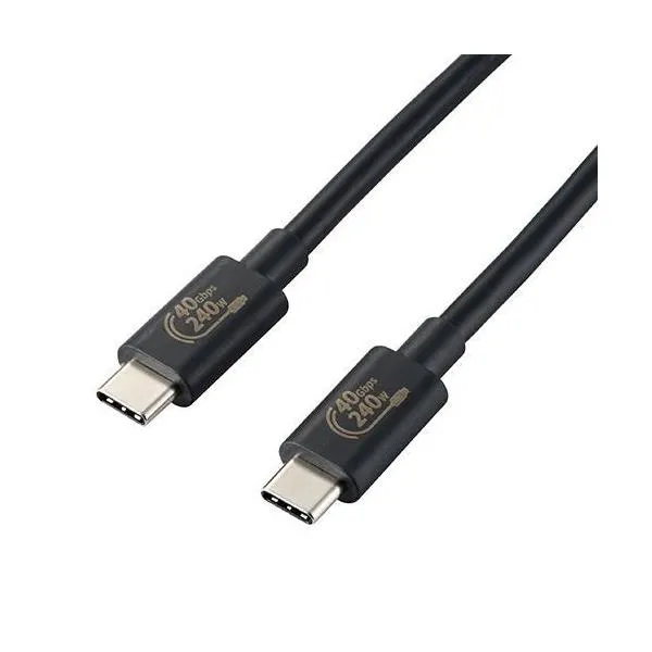 エレコム(ELECOM) USB4-CCPE10NBK ブラック USB Type-C ケーブル PD EPR対応 240W 1m