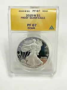 2015-W PF67 DCAM プルーフ シルバー アメリカン イーグル ANACS