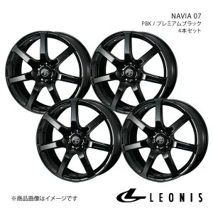 【18インチ 5H114.3 8.0J +42】アルミホイール4本セット スカイライン V36セダン 4WD LEONIS/NAVIA 07 PBK 0039580