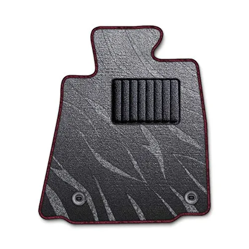 DAD ギャルソン D.A.D エグゼクティブ フロアマット DAIHATSU (ダイハツ) Atrai VAN アトレー・バン 型式: S220V/S230V 1台分 GARSON プレステージデザイングレー/オーバーロック(ふちどり)カラー : ワイン