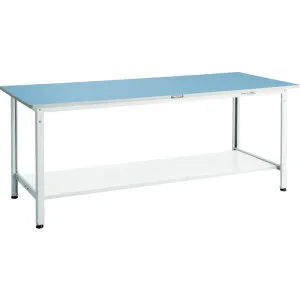 ■TRUSCO 軽荷重作業台(250kg)BE型 1500X750XH740 下棚2枚付 ホワイト色 BER1575LT2W(8563917)[法人限定][直送元]