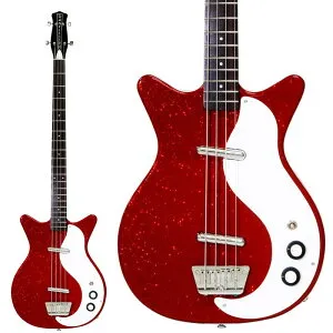 59DC LONGSCALE BASS (METALFLAKE RED) [2025JAPAN LIMITED] Danelectro (新品)