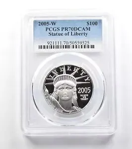 2005-W $100 アメリカン プラチナ イーグル 1 オンス プラチナ PR70 DCAM PCGS *0996