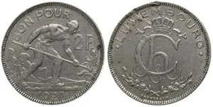 ルクセンブルク - ルクセンブルク 2 フラン 1924 - ボン プール
