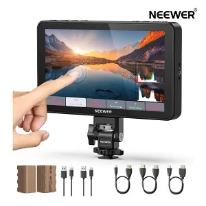 【P5倍+2000円OFF券】NEEWER F700 7インチカメラフィールドモニター 2000nitタッチスクリーン 3D LUT HD 1920x1080 IPS 4K HDMI ループ入/出力 ピークフォーカス DSLRビデオアシスト HDR波形 コールドシューマウ