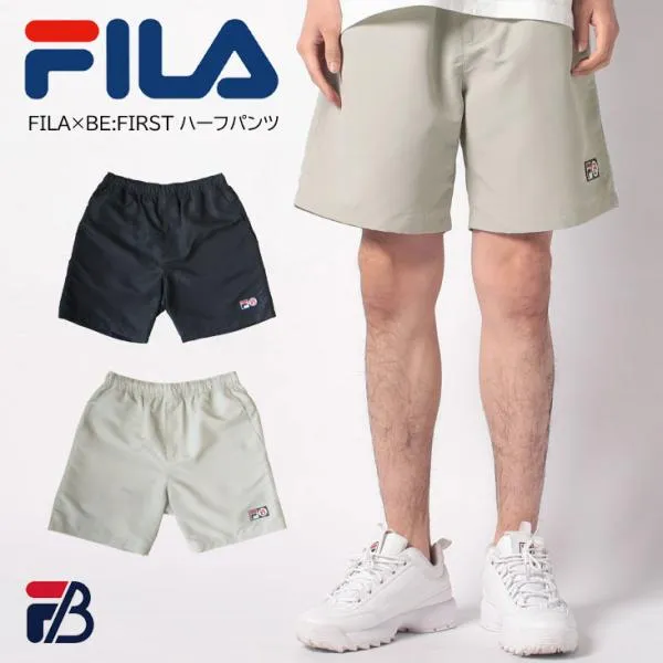 FILA フィラ FILA×BE:FIRST コラボ ハーフパンツ メンズ スポーツ ランニング ジム フェス ライブ シンプル スポーティー ポケット ブランドロゴ