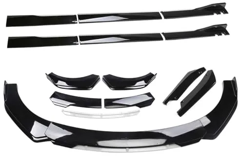MINI ミニクーパー R50 R52 R53 R55 R56 R57 R58 R59 R61 F55 F56 F57に適用 フロントバンパーリップスポイラー4分割式 サイドスカート リアスポイラー スポーティー風 カバー トリム グレードアップ 傷防止