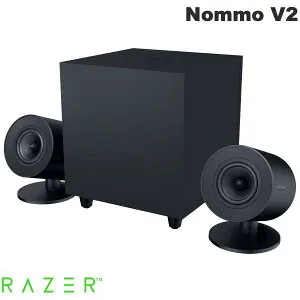 【国内正規品】 Razer Nommo V2 Bluetooth 5.3 ワイヤレス 対応 サブウーファー付属 RGBライティング搭載 ゲーミングスピーカー ブラック レーザー ノンモ rnl26