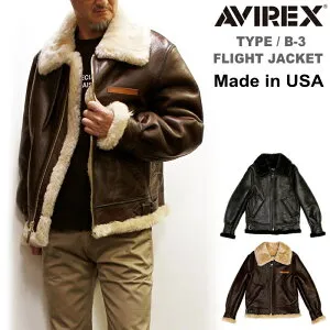 AVIREX/アビレックス B-3ムートンフライトジャケット USA MADE (B-3/FLIGHT JACKET) 防寒アウター バイクアウター No.783-5950010 アメリカ製