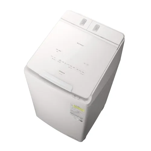 日立 タテ型洗濯乾燥機 洗濯10kg 乾燥5.5Kg BW-DX100K W ホワイト ビートウォッシュ 本体幅57cm 日本製 全自動洗濯機 [衣類長持ち]ナイアガラビート洗浄 頼れる洗浄力 速乾ビート乾燥 液体洗剤・柔軟剤自動投入 縦型