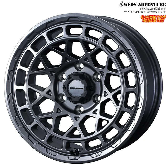 WEDS マッドヴァンス10 タイプM MGMT 4本 18×7.5J+35 5H 114.3 φ73 ウェッズ MUDVANCE10 TYPE M マットガンメタ 0041586