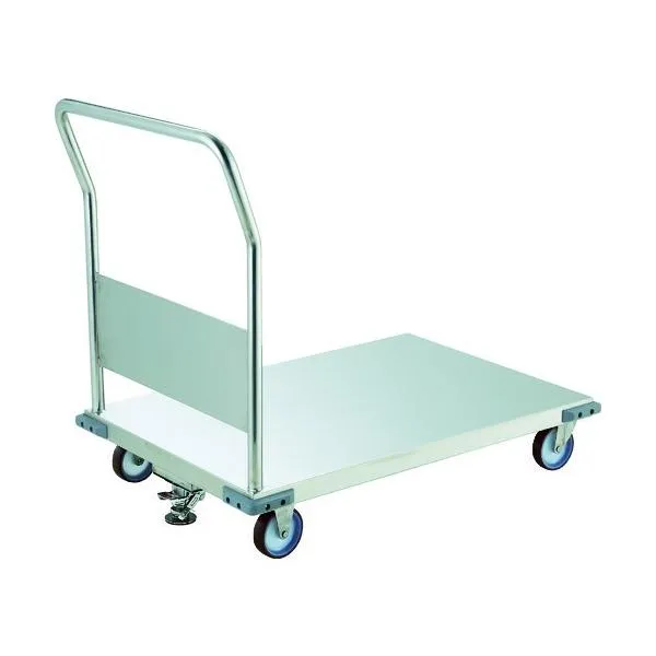 (送料別途)(直送品)TRUSCO オールステンレス台車 コーナーC付 900X600 NU ストッパー付 AS-2B-100NU-S