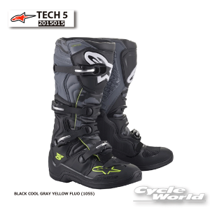 ☆正規品【ALPINESTARS】TECH 5《BLACK COOL GRAY YELLOW FLUO (1055)》 テック5オフロード ブーツ イタリア取り寄せ オフロードブーツ トライアル アルパインスターズ 2015015 【バイク用品】