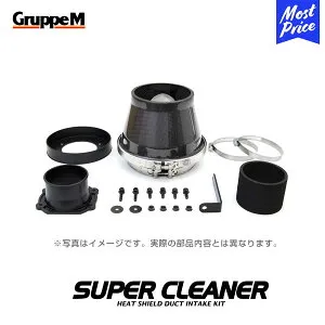 GruppeM M's スーパークリーナー カーボンダクト トヨタ ハリアー HARRIER MCU30W/31W/35W/36W NA 2003-2006 【SCC-0316】 SUPER CLEANER | K&N グループエム エアインテーク ハイフロー フィルター コア カーボン素