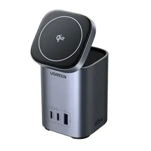 【エントリーで最大全額ポイント還元｜5/6まで】 UGREEN｜ユーグリーン Nexode 2 in 1 ワイヤレス&ワイヤード卓上急速充電器 55477 グレー UGR-OT-000031 [マルチ型 /Qi2 15W対応]