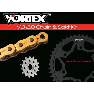 【USA在庫あり】 Vortex Racing V3 2.0 Chain and Sprocket Kit 3523-16,251S-43,G530SX3-108- Gold vtxCKG2145 HD店