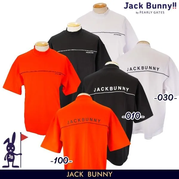 【PREMIUM SALE 30%OFF】Jack Bunny!! by PEARLY GATES ジャックバニー!! メンズ 天竺ポンチ 五分袖モックシャツ 262-5267831/25C【正規品】【GOLFWAVE-7】