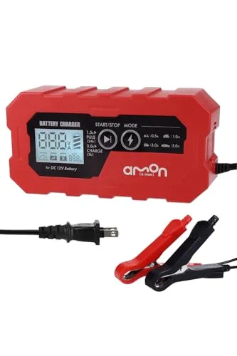 エーモン(amon) バッテリーチャージャー 4869 / サルフェーション除去 PSEマーク取得 電圧チェッカー機能 自動充電モード ディープサイクルバッテリー対応 日本メーカー 販売ルート限定品