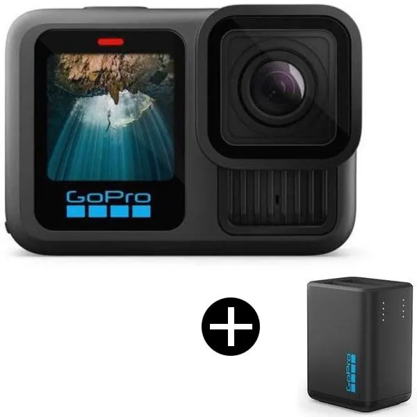 GoPro CHDHX131 ブラック HERO13 BLACK アクションカメラ (5.3K対応) + バッテリー充電セット