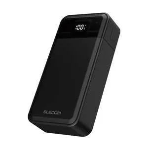 エレコム ELECOM モバイルバッテリー 10000mAh 大容量 PD 30W 入出力( USB Type-C ×2) 出力( USB-A ×1) LED残量(％)表示 PSE適合 ブラック DE-C51L-10000BK