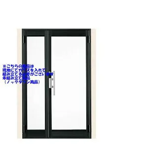 クリエラガラスドア 未組立商品ガラス現地調達必要 親子 半外付型 1枚ガラス仕様 バーハンドル 1219 W 1240mm × H 1917mm LIXIL DIY リフォーム
