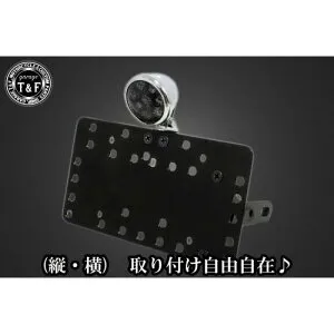 ガレージT&F サイドナンバーキット&ブレットテールランプ(メッキ)スモークレンズ+ステー イントルーダーLC250 SN06724 JP店