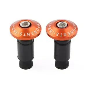 7/8 ''オートバイバイクハンドルバーグリップ CNC ハンドルバーエンドキャッププラグスライダーオレンジ 7/8'' Motorcycle Bike Handlebar Grips CNC Handle Bar End Cap Plugs Slider Orange 【並行輸入品】