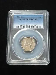1987-S ジェファーソンニッケル PCGSグレード PR69DCAM #36142336
