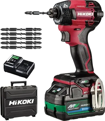 【セット買い】【Amazon.co.jp限定】 HiKOKI(ハイコーキ) 36V充電式インパクトドライバー WH36DD(XPRSZ) + 力こぶビット(スレンダー) 0033-5701