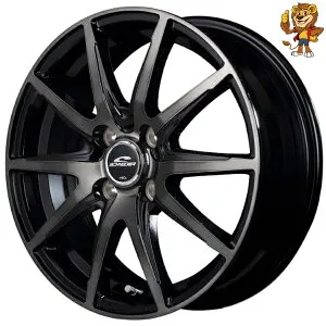 ホイールのみ1本 MID SCHNEIDER DR-02 (BKP/BC) 12インチ 3.5J PCD:100/4H インセット:42 シュナイダー DR-02