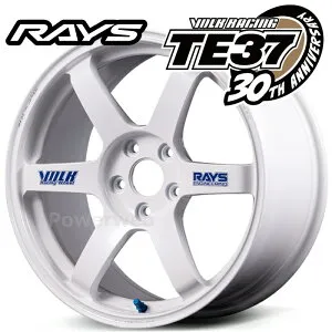 RAYS TE37 30周年限定モデル VOLK RACING TE37 SAGA S-plus 30th STICKER Ver. 19インチ 9.5J PCD:120 穴数:5 inset:55 ホワイト (WH) (レイズ ボルクレーシング TE37 サーガ Sプラス ステッカーバージョン) [ホイール4本セ