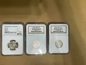 2005 D Speared (TRUE SPEARED) Bison Nickels 3 NGC MS64 販売用、1 つまたは 3 つすべて